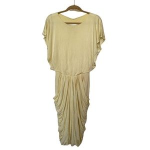 Yigal Azrouel butter yellow draped dress